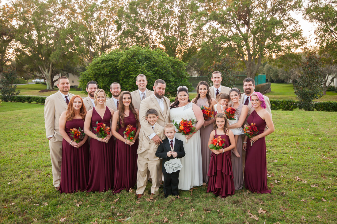 wedding party portrait at citrus hills country club